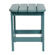 Teal |#| All-Weather Poly Resin Adirondack Side Table in Teal - Patio Table