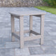 Gray |#| All-Weather Poly Resin Adirondack Side Table in Gray - Patio Table
