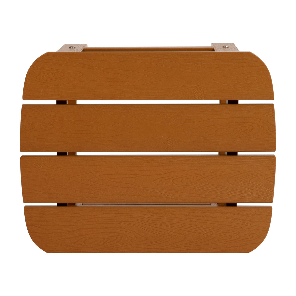Teak |#| All-Weather Poly Resin Adirondack Side Table in Teak - Patio Table