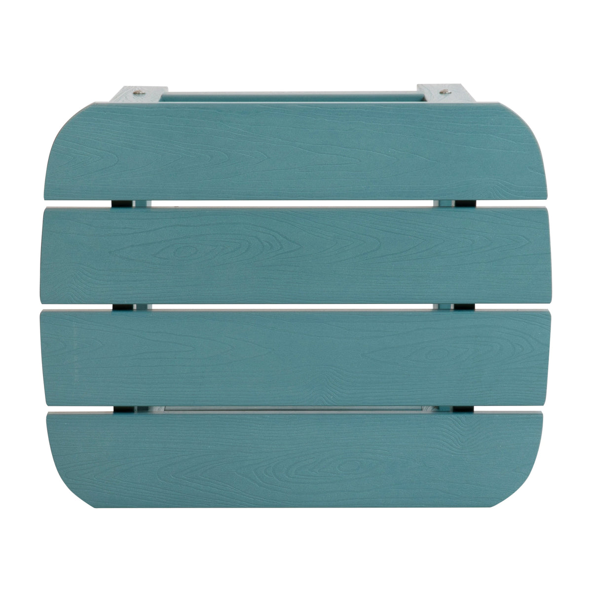 Sea Foam |#| All-Weather Poly Resin Adirondack Side Table in Sea Foam - Patio Table