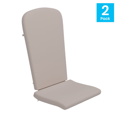 Charlestown Set of 2 All Weather Indoor/Outdoor High Back Adirondack Chair Cushions, Patio Furniture Replacement Cushions - View 2