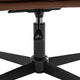 Cognac LeatherSoft/Black Frame |#| Commercial Mid-Back Padded LeatherSoft Swivel Office Chair in Cognac/Black