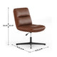 Cognac LeatherSoft/Black Frame |#| Commercial Mid-Back Padded LeatherSoft Swivel Office Chair in Cognac/Black