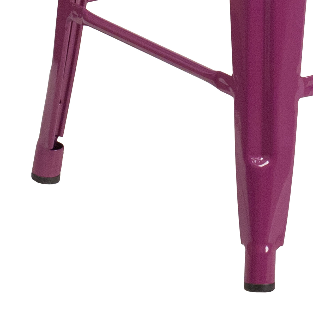Purple |#| 24inch High Backless Purple Indoor-Outdoor Counter Height Stool