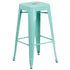 Commercial Grade 30" High Backless Metal Indoor-Outdoor Barstool with Square Seat