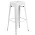 Commercial Grade 30" High Backless Metal Indoor-Outdoor Barstool with Square Seat