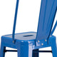 Blue |#| 30inch High Blue Metal Indoor-Outdoor Barstool with Back - Kitchen Furniture