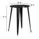 Black |#| 30inch Round Black Metal Indoor-Outdoor Bar Height Table - Industrial Table