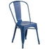 Commercial Grade Distressed Metal Indoor-Outdoor Stackable Chair