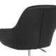 Black LeatherSoft |#| Home & Office Mid-Back Black LeatherSoft Upholstered Swivel Chair