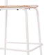 Antique White |#| Commercial Solid Wood Bar Stool with White Frame and Antique White Finish
