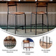 Antique Copper |#| Commercial Solid Wood Bar Stool with Black Frame and Antique Copper Finish