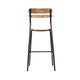 Antique Copper |#| Commercial Solid Wood Bar Stool with Black Frame and Antique Copper Finish