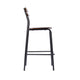 Antique Copper |#| Commercial Solid Wood Bar Stool with Black Frame and Antique Copper Finish