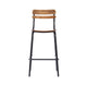 Antique Copper |#| Commercial Solid Wood Bar Stool with Black Frame and Antique Copper Finish