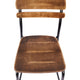 Antique Copper |#| Commercial Solid Wood Bar Stool with Black Frame and Antique Copper Finish