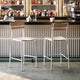 Antique White |#| Commercial Solid Wood Bar Stool with White Frame and Antique White Finish