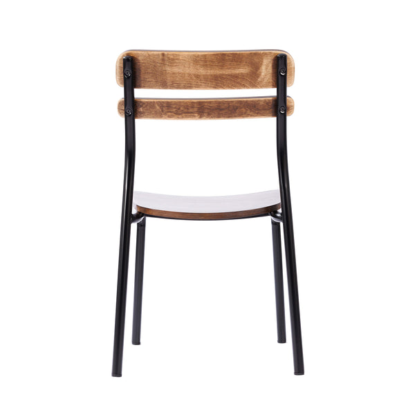 Antique Copper |#| Commercial Solid Wood Dining Chair with Black Frame and Antique Copper Finish