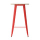 Brown/Red |#| 23.75inch RD Commercial Poly Bar Top Restaurant Table with Steel Frame-Brown/Red