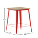 Brown/Red |#| 31.5inch SQ Commercial Poly Bar Top Restaurant Table with Steel Frame-Brown/Red