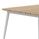 Brown/Silver |#| 36inch SQ Commercial Poly Resin Restaurant Table with Umbrella Hole - Brown/Silver