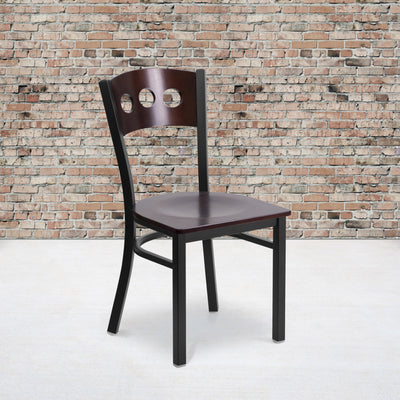 Decorative 3 Circle Back Metal Restaurant Chair - View 2