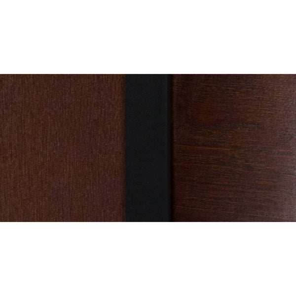 Walnut Wood Back/Black Vinyl Seat/Black Metal Frame |#| Black Slat Back Metal Restaurant Barstool - Walnut Wood Back, Black Vinyl Seat