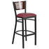 Decorative Slat Back Metal Restaurant Barstool