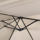 Tan |#| Tan Commercial 15 FT Triple Head Patio Umbrella with Crank and Tilt Functions