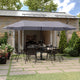 Gray |#| Gray Commercial 15 FT Triple Head Patio Umbrella with Crank and Tilt Functions