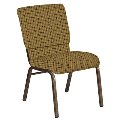 Embroidered 18.5''W Church Chair in Eclipse Fabric - Gold Vein Frame