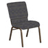 Embroidered 18.5''W Church Chair in Galaxy Fabric - Gold Vein Frame
