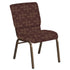 Embroidered 18.5''W Church Chair in Galaxy Fabric - Gold Vein Frame