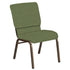 Embroidered 18.5''W Church Chair in Martini Fabric - Gold Vein Frame