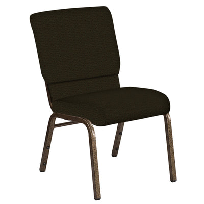 Embroidered 18.5''W Church Chair in Mirage Fabric - Gold Vein Frame - View 1