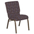 Embroidered 18.5''W Church Chair in Perplex Fabric - Gold Vein Frame