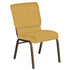 Embroidered 18.5''W Church Chair in Phoenix Fabric - Gold Vein Frame