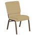Embroidered 18.5''W Church Chair in Rapture Fabric - Gold Vein Frame