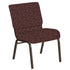 Embroidered 21''W Church Chair in Circuit Fabric - Gold Vein Frame