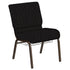 Embroidered 21''W Church Chair in Scatter Fabric with Book Rack - Gold Vein Frame