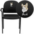 Embroidered Comfort Stackable Steel Side Reception Chair with Arms