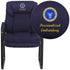 Embroidered Executive Side Reception Chair with Lumbar Support and Sled Base