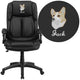 EMB Extreme Comfort High Back Black LeatherSoft Ergonomic Chair w/Flip-Up Arms