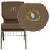 Embroidered HERCULES Series 18.5''W Church Chair with Book Rack