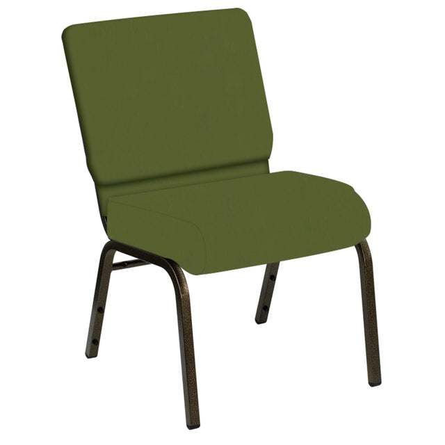 Embroidered HERCULES Series 21''W Church Chair in E-Z Vinyl - Gold Vein Frame - View 1