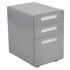 Ergonomic 3-Drawer Mobile Locking Filing Cabinet with Anti-Tilt Mechanism and Hanging Drawer for Legal & Letter Files