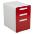 Ergonomic 3-Drawer Mobile Locking Filing Cabinet with Anti-Tilt Mechanism and Hanging Drawer for Legal & Letter Files