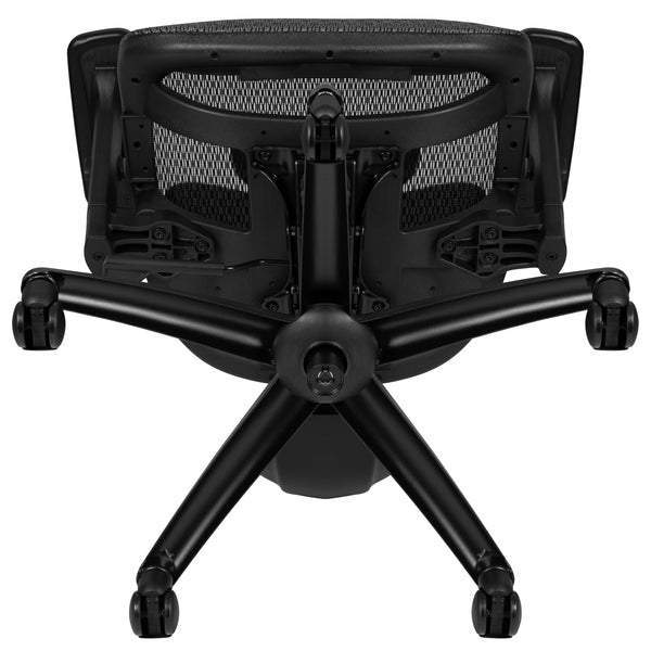 Gray |#| Ergonomic Gray Mesh Office Chair-Synchro-Tilt, Headrest, Adjustable Pivot Arms