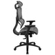 Gray |#| Ergonomic Gray Mesh Office Chair-Synchro-Tilt, Headrest, Adjustable Pivot Arms