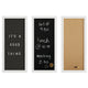 White Woodgrain |#| White Woodgrain Framed Cork/Chalk/Letter Board Set with Accessories - 24x18